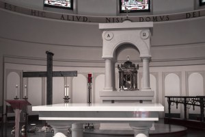 stripped altar
